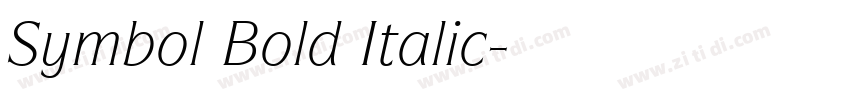 Symbol Bold Italic字体转换